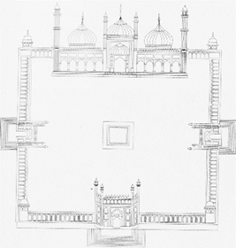 Architecture of jama masjid